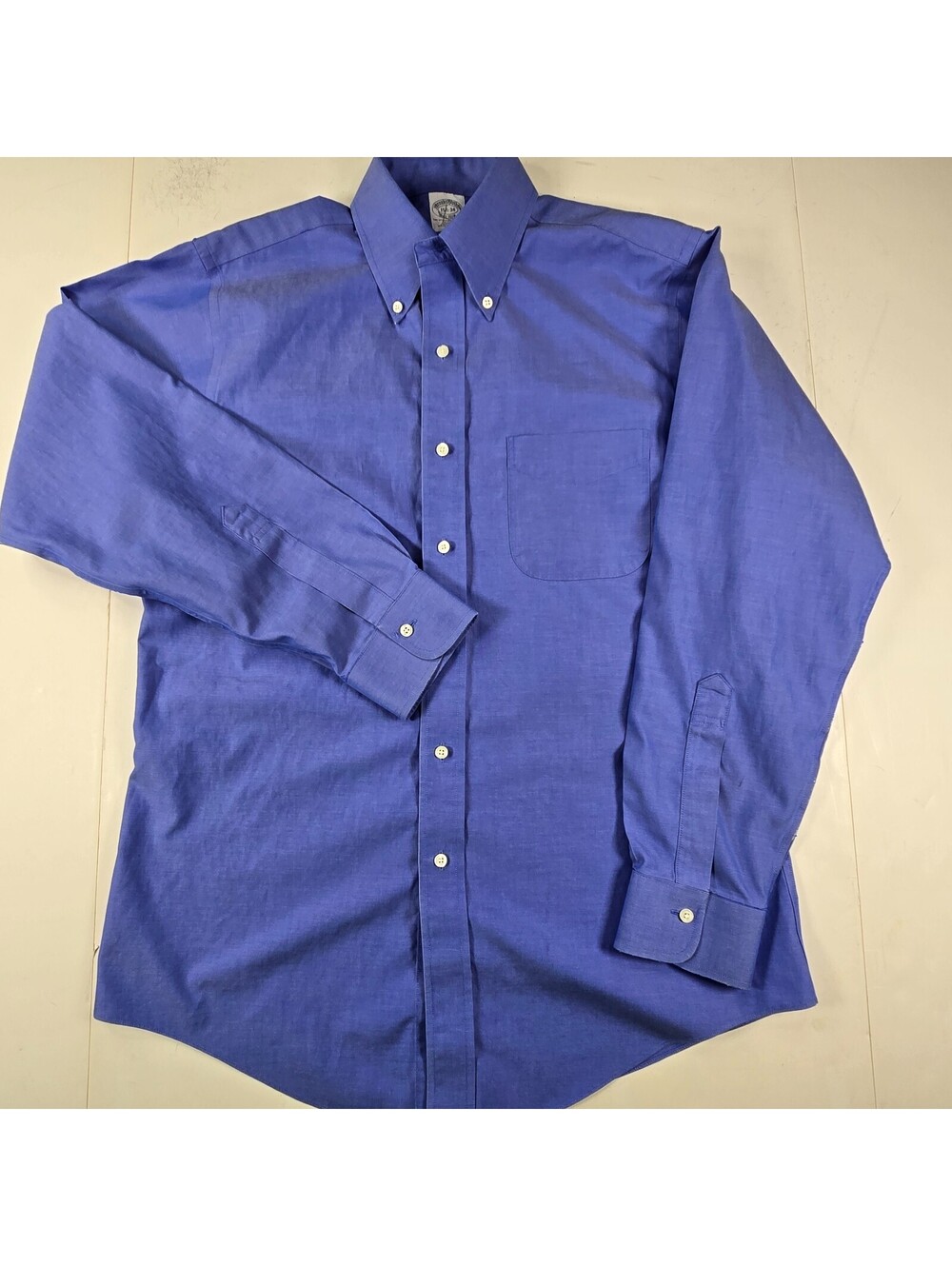 Brooks Brothers Regent 15.5/34 Dress Shirt Button Down Blue 100% Cotton Non Iron